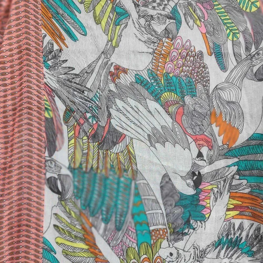 Target Parrot Print Polyester Large Scarf - Picture 5 of 9